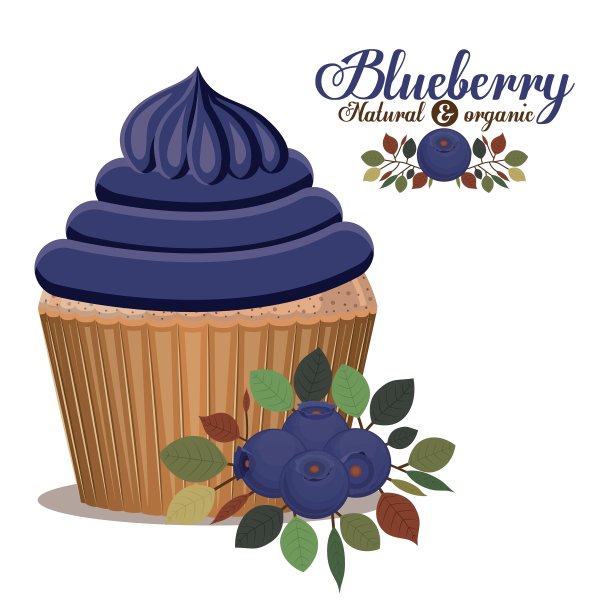 蓝莓设计图片下载