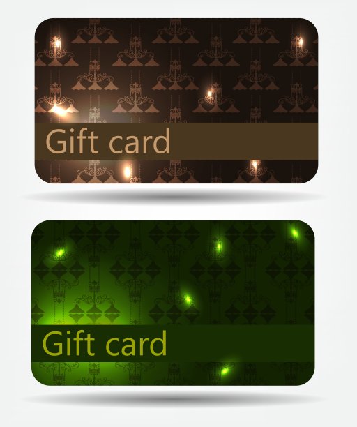 抽象美观的礼品卡设计图片下载