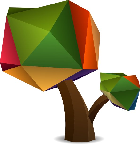 程式化的低聚树图片下载