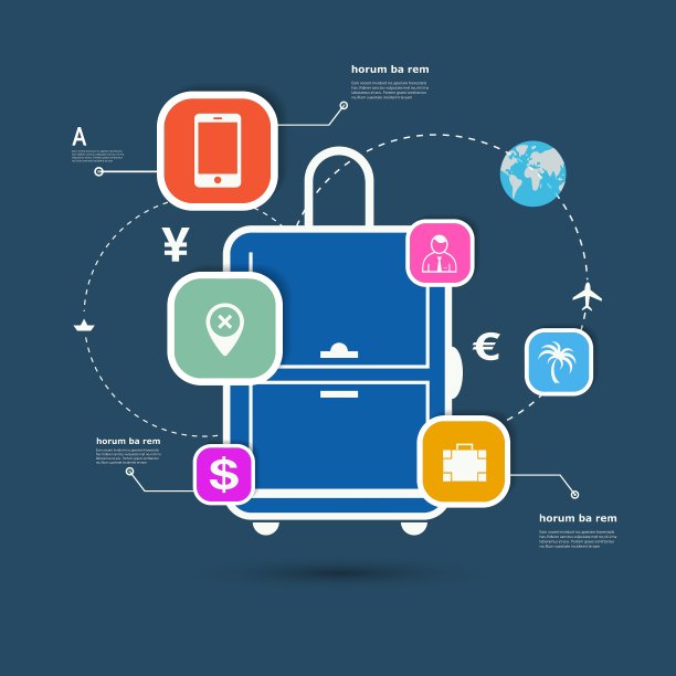 信息图表旅游图标的想法设计图片下载