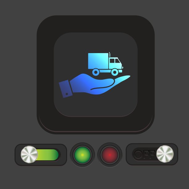 手握卡车物流图标符号图标图片下载