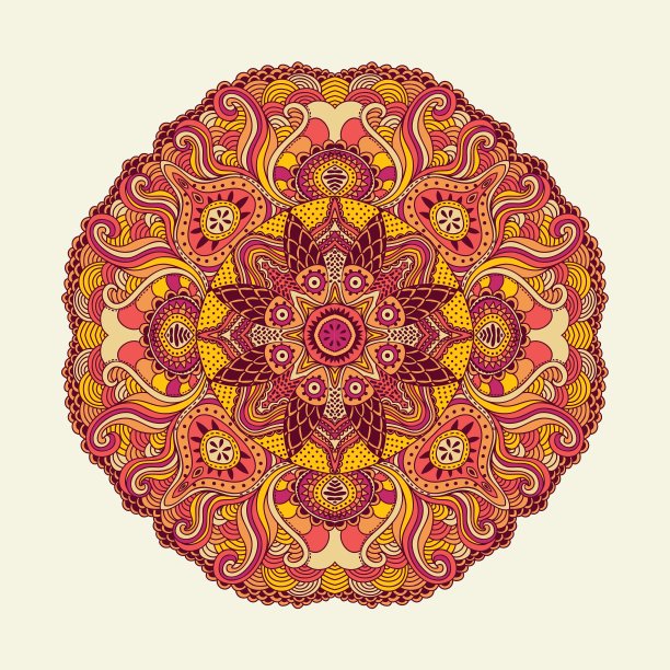 装饰性的圆形花边图案圆形背景图片下载