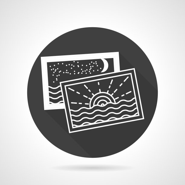 旅游黑圆图标图片下载