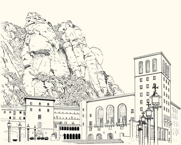 蒙特塞拉特修道院的绘画图片下载