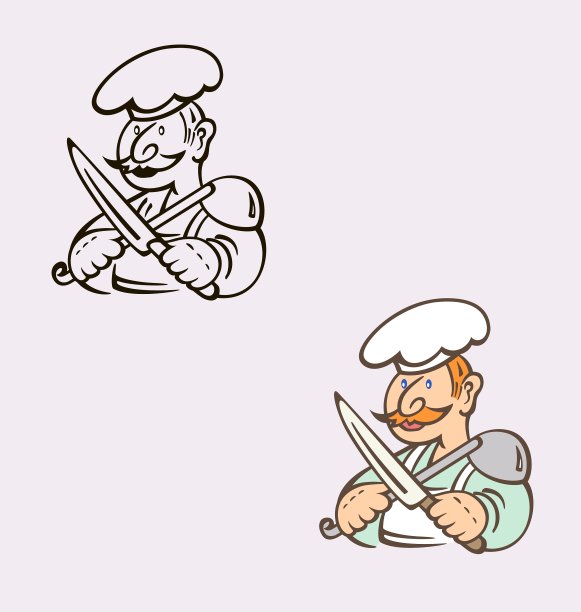 用刀和勺做饭图片下载