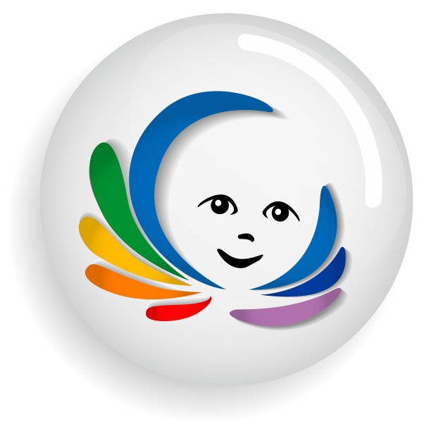 孩子和彩虹图标图片下载