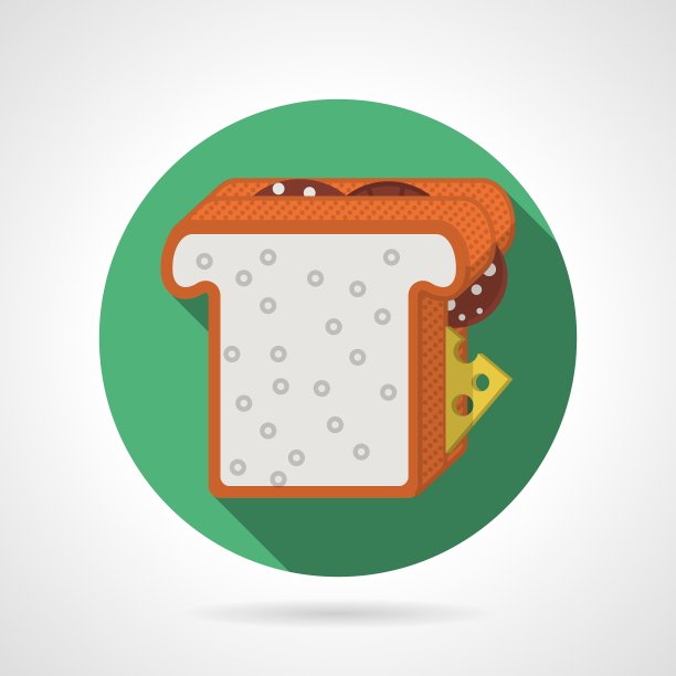 平面颜色的图标为三明治图片下载