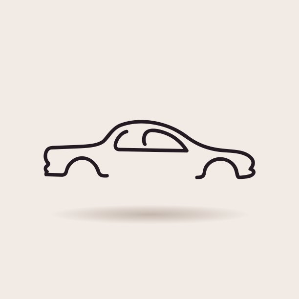 汽车标志轮廓线剪影图标图片下载