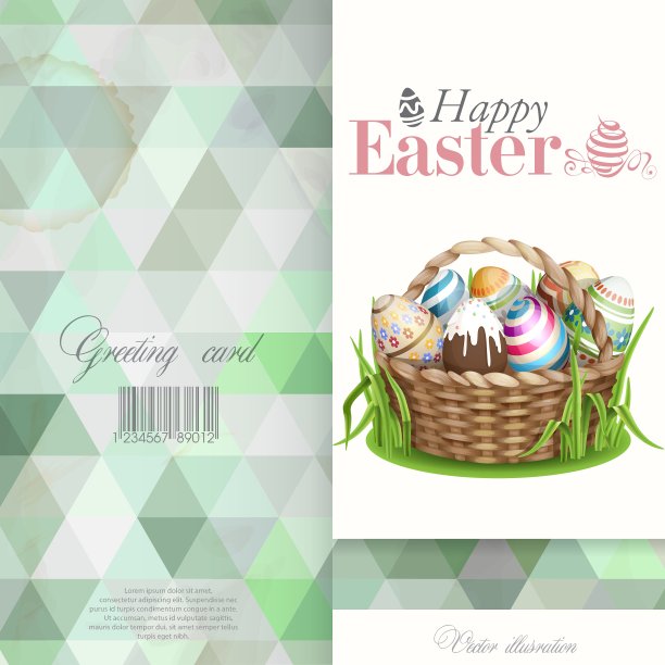 复活节背景与篮子图片下载