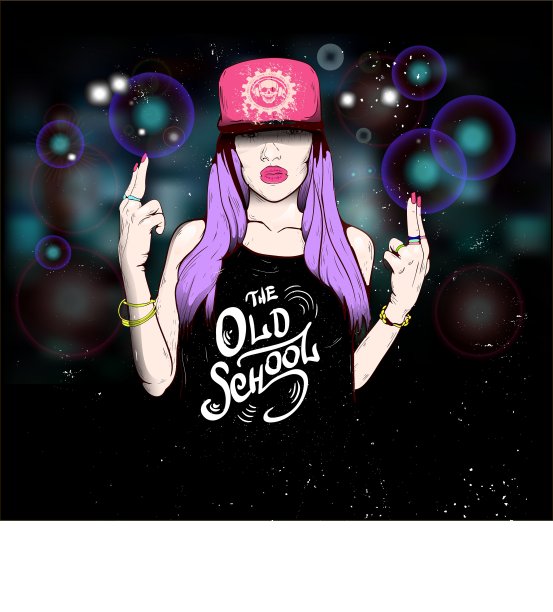 说唱音乐的女孩图片下载