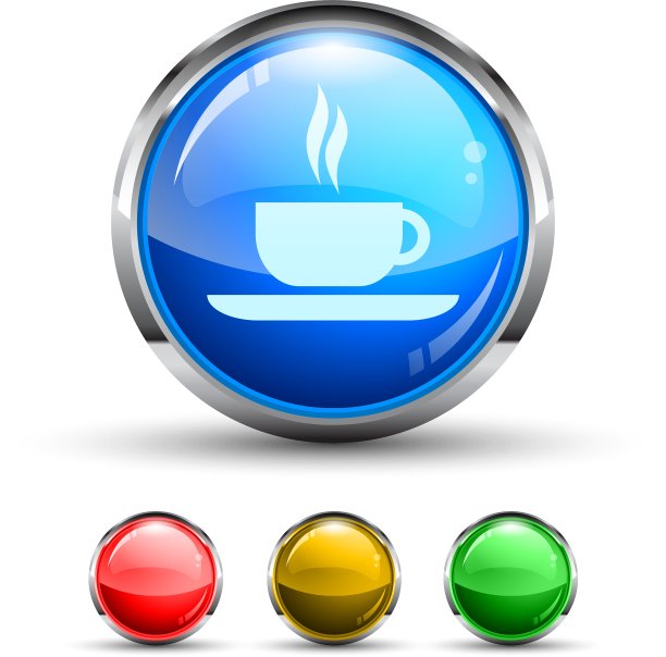 咖啡馆按钮图片下载