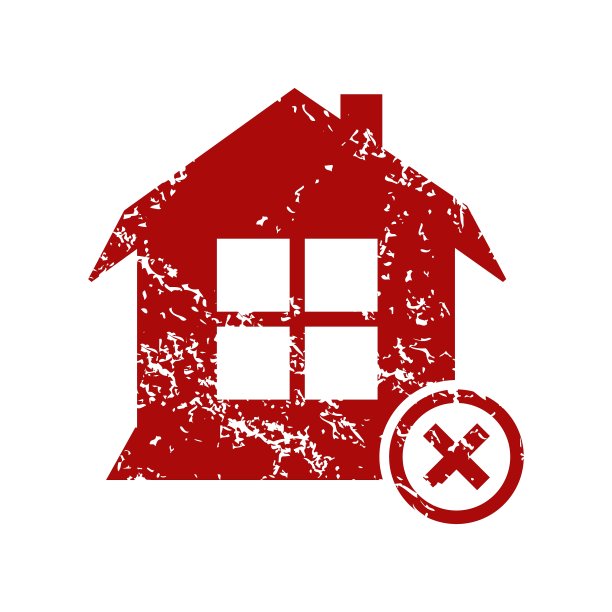 移除房子红色垃圾图标图片下载