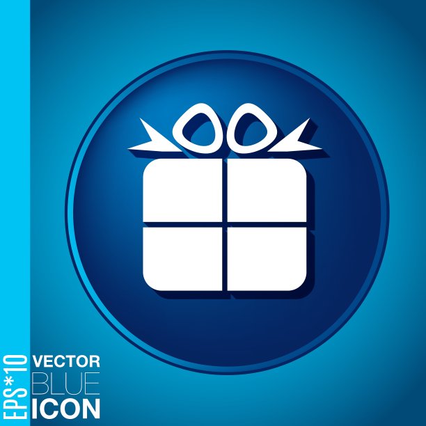 象征礼盒与一个蝴蝶结图标的节日礼物图片下载