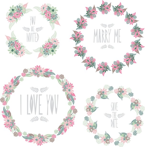 花卉框架集图片下载