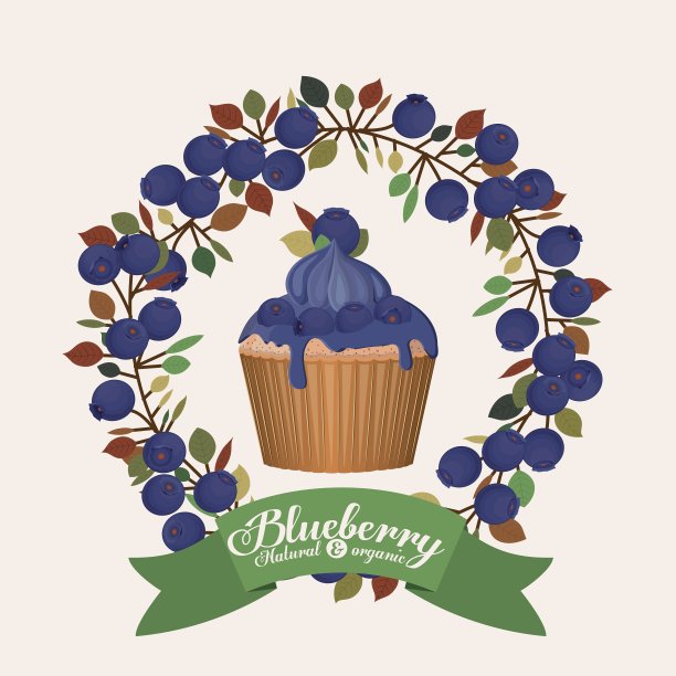 蓝莓设计图片下载
