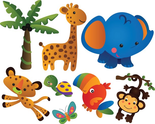 可爱的动物集合图片下载