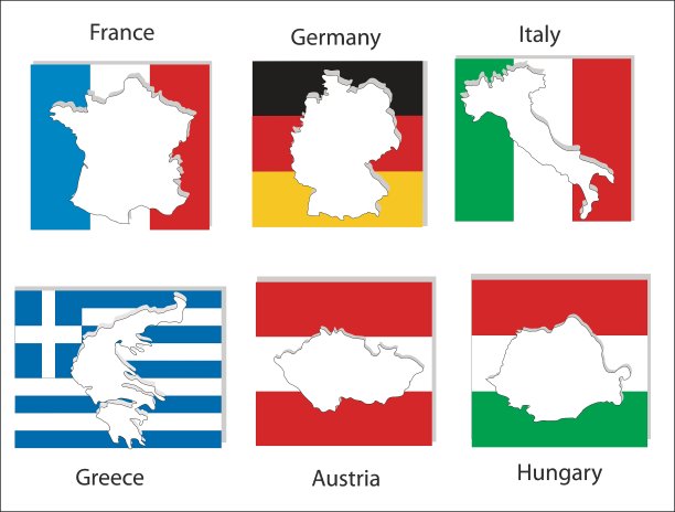 地图和旗帜图片下载