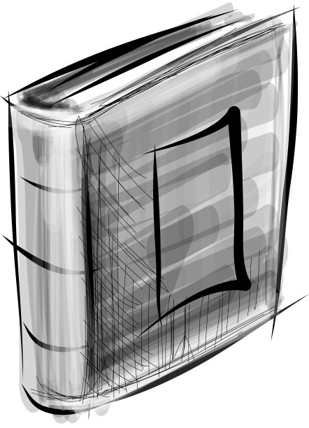 书孤立在白色素描图片下载