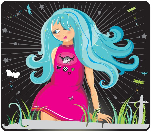 情绪摇滚少女图片下载