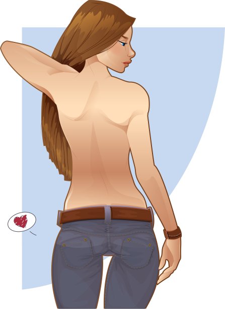 蓝色牛仔裤图片下载