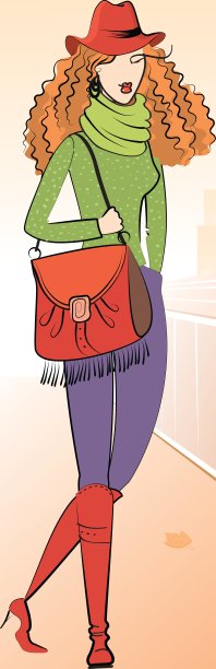 女人与秋街图片下载