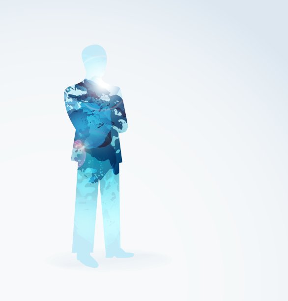 白色背景上的抽象人物图片下载