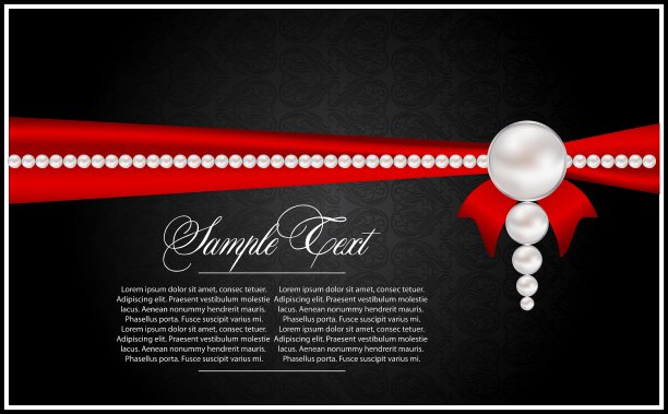 抽象贺卡与珍珠图片下载