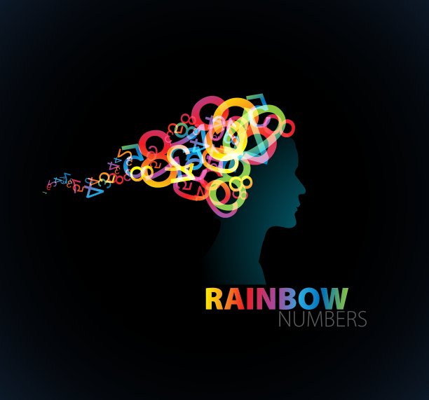 彩虹的数字图片下载