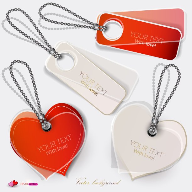 情人节贴纸标签图片下载