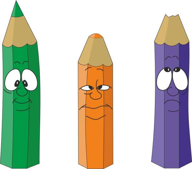 卡通情感铅笔盒颜色11图片下载