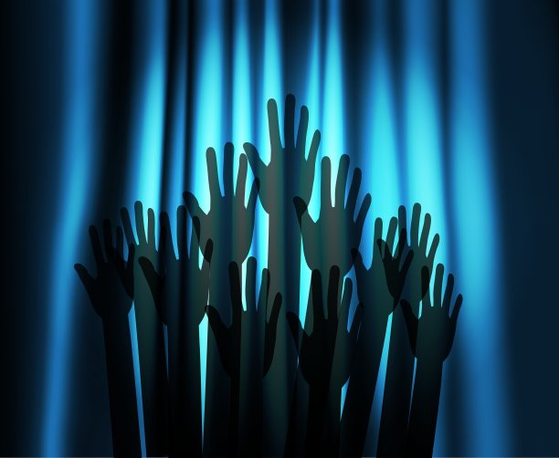 戏剧幕和手图片下载