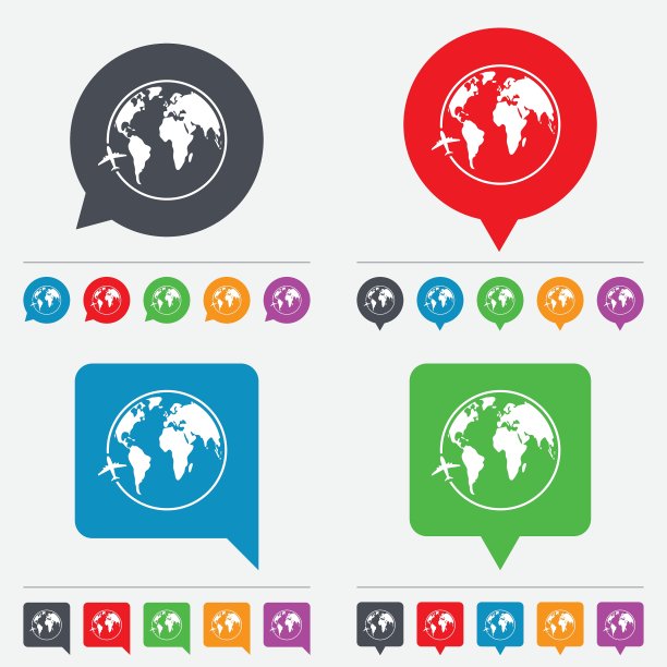 飞机标志图标旅行旅行的象征图片下载