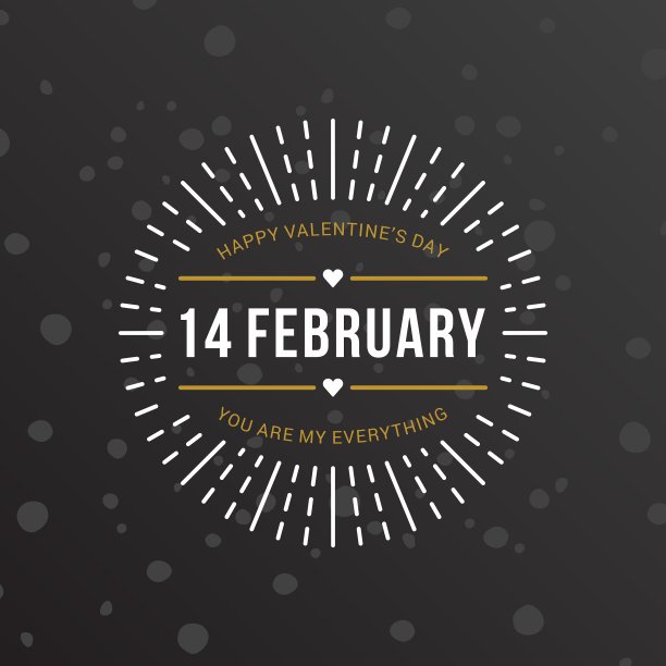 金色装饰徽章黑色背景快乐图片下载