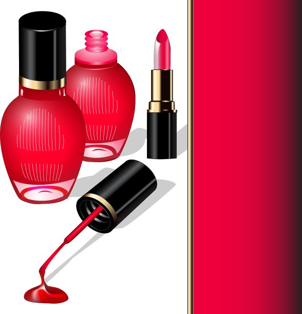 指甲油及化妆品背景图片下载