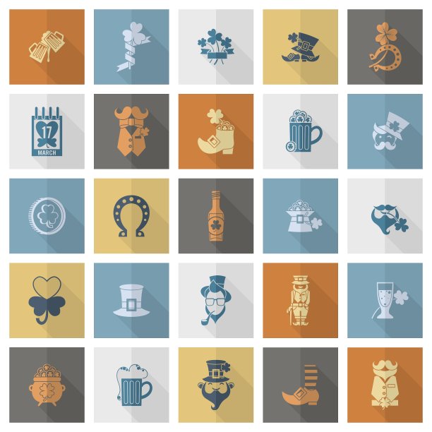 圣帕特里克节图标设置图片下载