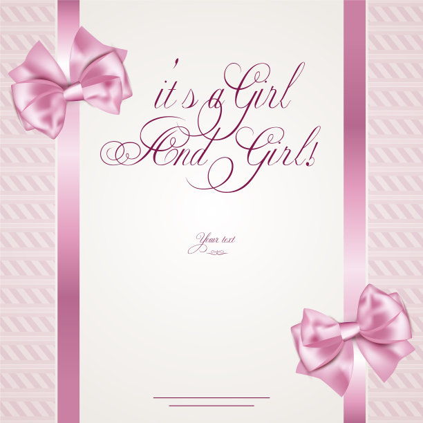 女婴通告卡图片下载