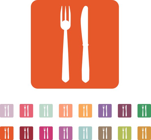 刀和叉的图标图片下载