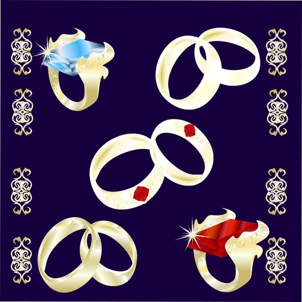 各式各样的珍贵戒指图片下载