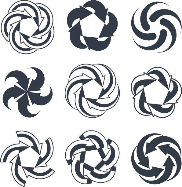 箭头抽象概念符号模板图片下载