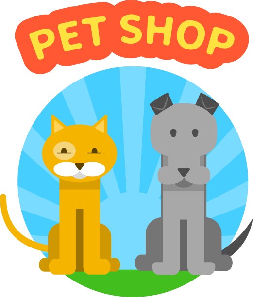 宠物店的标志图片下载