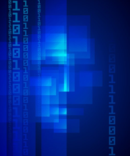 蓝色背景下的彩色光线图片下载