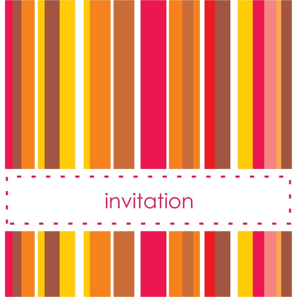 邀请卡模板与垂直条图片下载