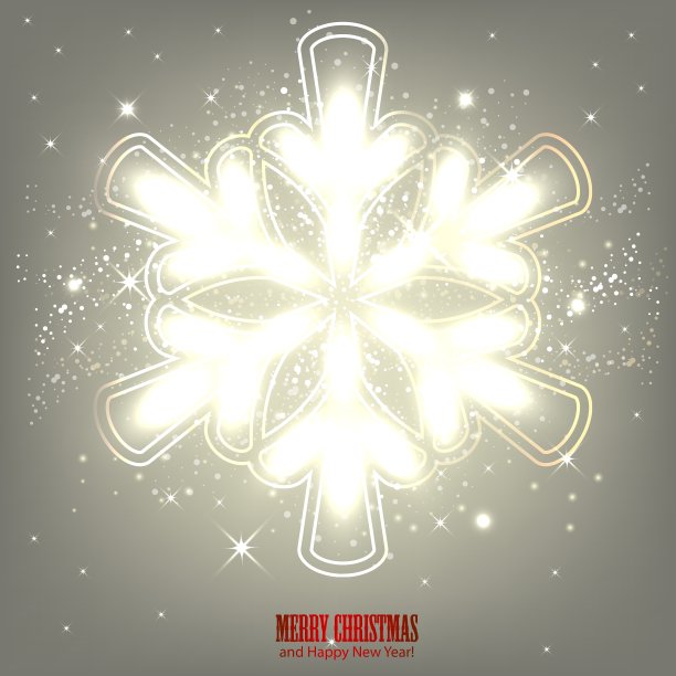 优雅发光的雪花背景图片下载