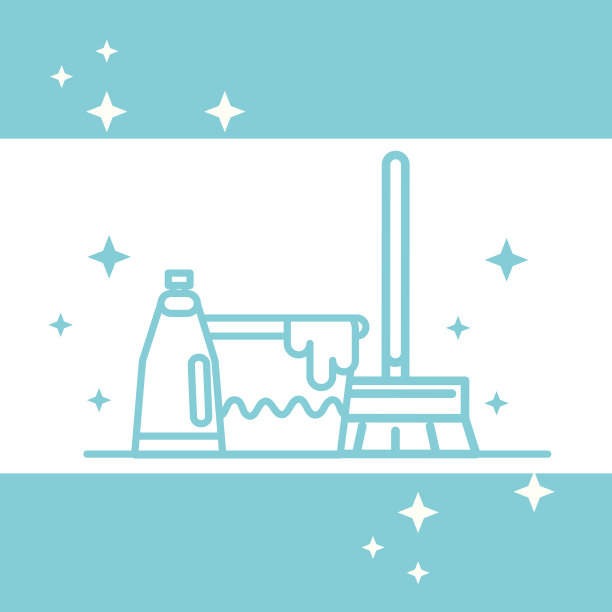 扫帚桶和清洁剂清洁、新冠肺炎、大流行性冠状病毒、呼吸道暴发疾病图片下载