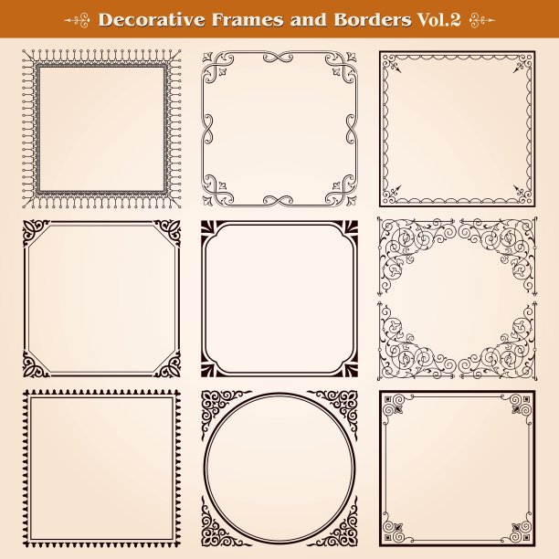装饰性框架和边框图片下载