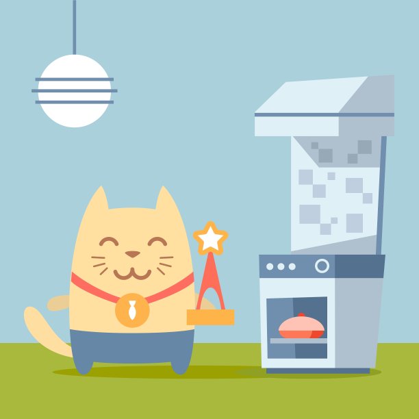 角色赢家与勋章彩色平图片下载