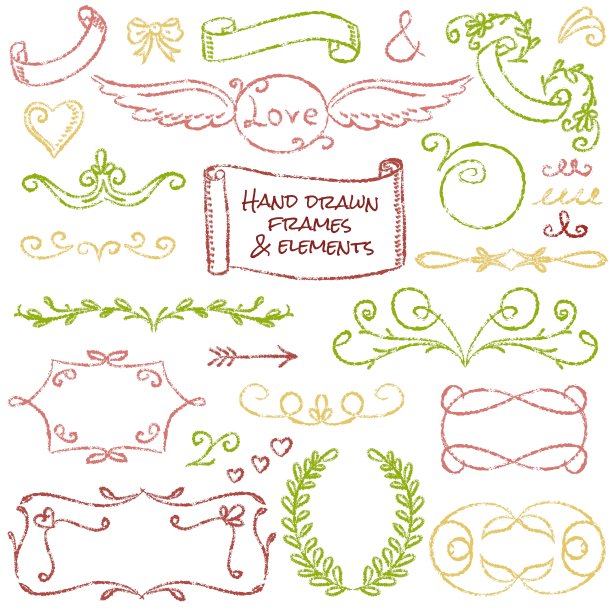 手绘元素集图片下载