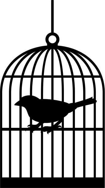 轮廓鸟笼子图片下载