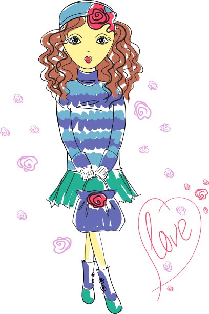 可爱的女孩图片下载