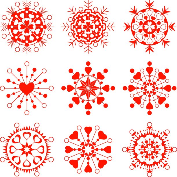 雪花心观图标集圣诞图片下载